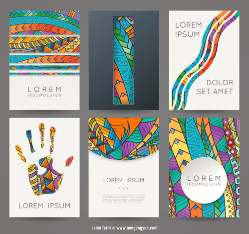 封面设计矢量素材模板 平面设计的高效资源